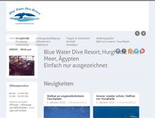 Tablet Screenshot of blue-water-dive.com